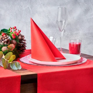 PACKx50 SERVILLETA AIRLAID ROJO 1/4