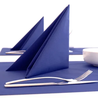 PACKx50 SERVILLETA AIRLAID AZUL 1/4