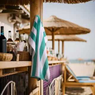 Toalla de Playa Zadar 1 Grande 90x170 cm – 100% Algodón Rizo Suave, Absorbente y de Secado Rápido – Fabricada en Portugal – Estilo Premium – Ideal para Playa y Piscina