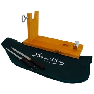 Jamonero de Madera y Acero Inoxidable - Pata Negra Banquetas - Jamonero Modelo Banqueta