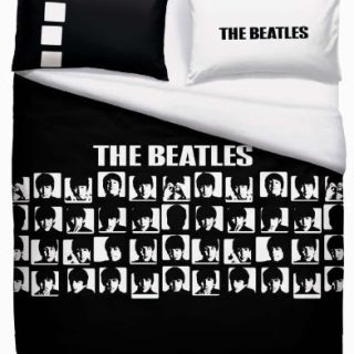 Funda nórdica modelo THE BEATLES BLACK GRAPHICS