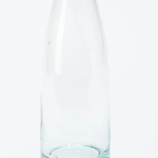 Botella para leche y agua de vidrio soplado reciclado