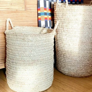 Cestos de paja trenzados a mano  – Tres tamaños