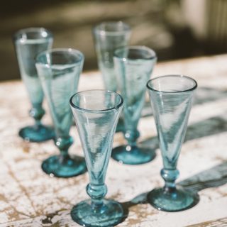 Set copas de champagne – Vidrio soplado