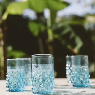 Set vasos pompas – Vidrio soplado