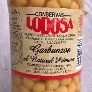 Garbanzos de Lodosa al Natural Primera