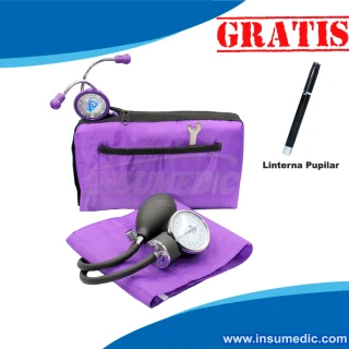 KIT TENSIOMETRO + ESTETOSCOPIO (2/CAMP) PURPURA– KI