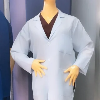 MANDIL MEDICO BATA MANGA LARGA HASTA TALLA L