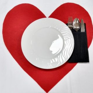 12 Manteles Individuales de Corazón