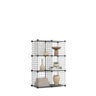 Estantería modular metálica Titán C6 Negra