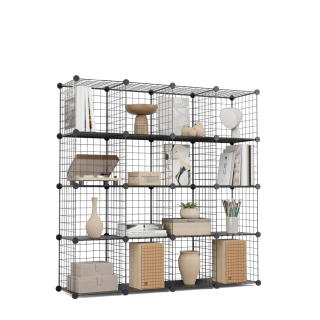 Estantería modular metálica Titán C16 Negra