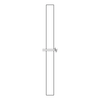 Cinta de sellado para panel posterior de 485x6mm Electrolux, AEG 1251139430