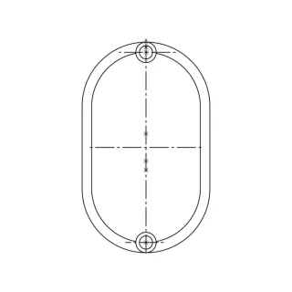 Tapa cubre tornillo para manilla de puerta Electrolux 7809 de 15.5x9.4mm 2230415339
