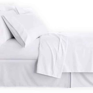 SABANA BAJERA Ajustable (alto 25cm) 144 Hilos Pc Plus Blanco