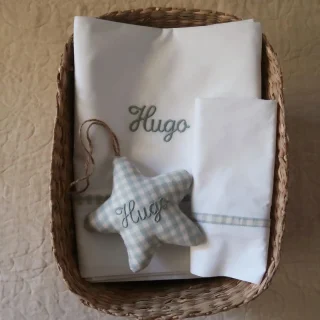 Sábana de cuna con biés