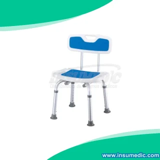 Silla de baño regulable con espaldar