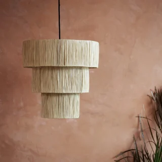 Lámpara trenzada de paja – Dos tamaños