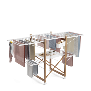Tendedero de torre plegable Wood V35 Blanco