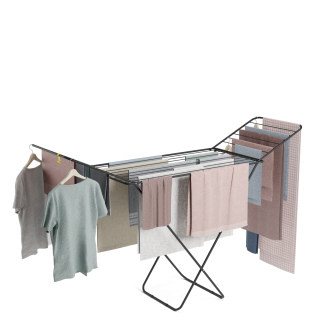 Tendedero de ropa plegable con alas Stand V20 Negro