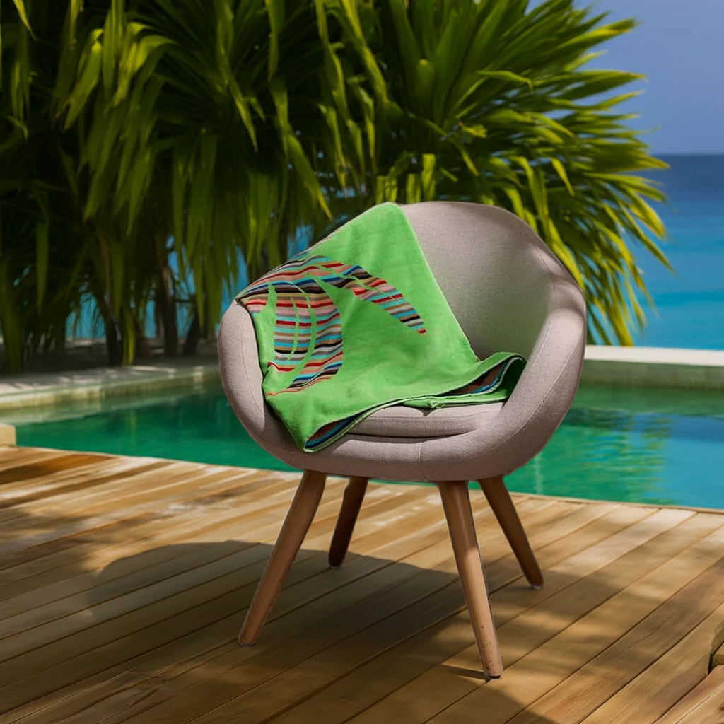 Toalla de Playa Grande Surf 90x170 cm – 100% Algodón Rizo Suave, Absorbente y de Secado Rápido – Fabricada en Portugal – Estilo Premium – Ideal para Playa y Piscina