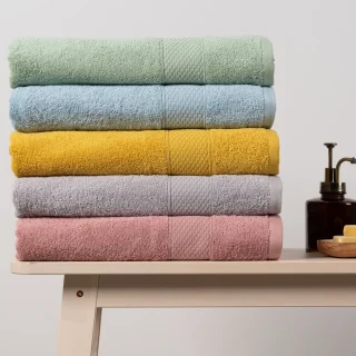 Juego de Toallas de baño - Toalla grande de Tocador, Toalla de Lavabo y Toalla de Ducha - 450 g/m2 -Serie Serenidad