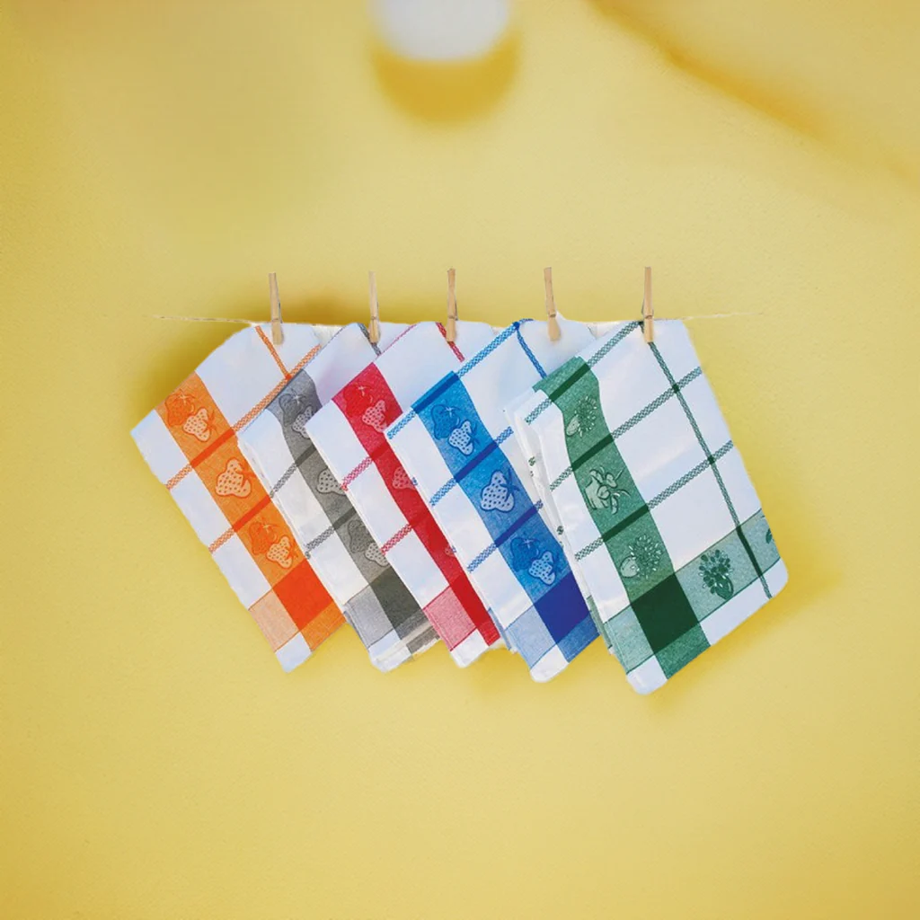 Trapo de cocina de sarga gruesa – 100% Algodón - Alta resistencia y secado rápido - Paño Colores