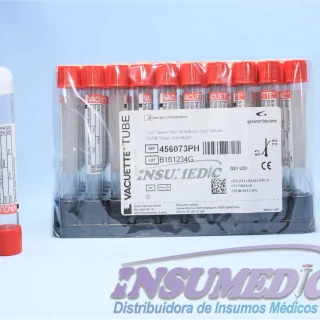 TUBOS DE 5ML TAPA ROJA CON GEL – VACUETTE /100 UNDS