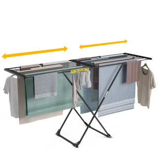 Tendedero extensible de pie Expansion V25 Negro