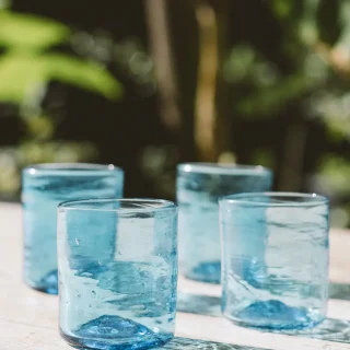 Set vasos cuadrados – Vidrio soplado