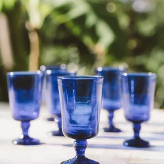 Set vasos de vino – Vidrio soplado