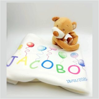 Peluche con manta personalizada