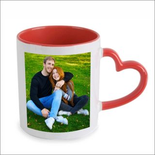 Taza personalizada con asa corazón