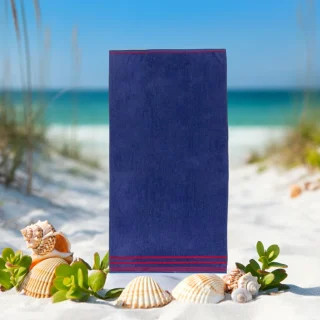 Toalla de Playa Proa Grande 90x170 cm – 100% Algodón Rizo Suave, Absorbente y de Secado Rápido – Fabricada en Portugal – Estilo Premium – Ideal para Playa y Piscina