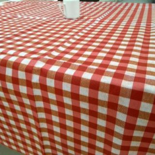 Mantel Antimanchas Cuadros Rojos