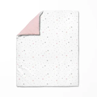 Funda Nórdica Reversible Cuna Estrella Rosa