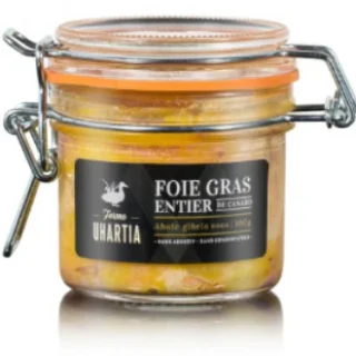 Foie gras entero de pato de granja. LABEL UHARTIA. 150 g