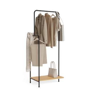 Perchero Burro Hangy Wood 100 Negro