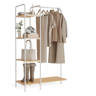 Perchero Burro Hangy Wood 400 Blanco