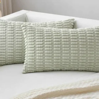 Fundas de cojín 30x50cm Verde Frijol