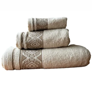 Juego toallas 3 piezas Rombos