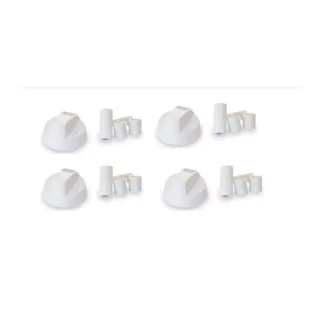 Kit 4 mandos de cocina universal blancos