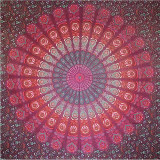 Toalla playa grande, manta picnic, manta playa grande mandala (Colores Surtidos)