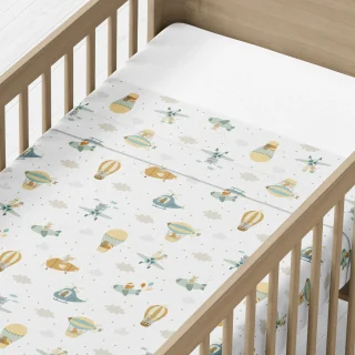 Juego de Sábanas Globos Cuna